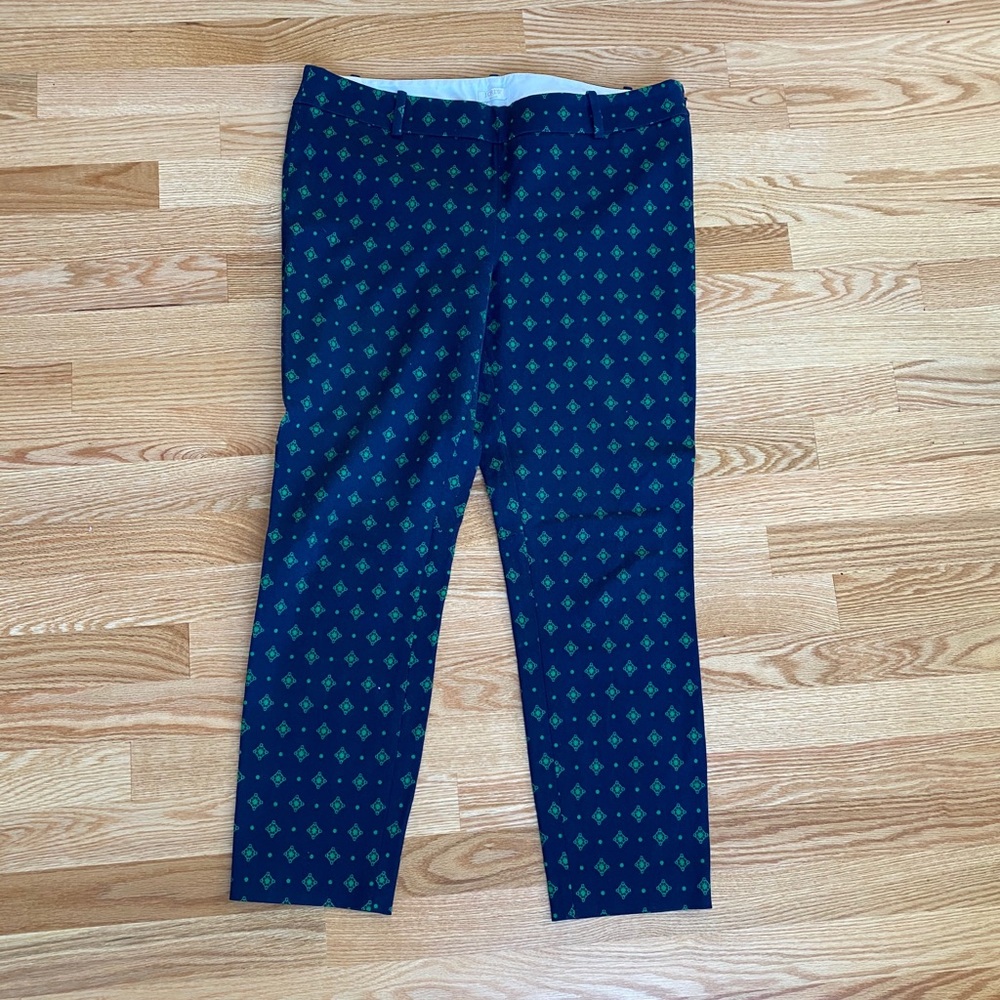 J Crew Side Zip Cropped Stretch Pant